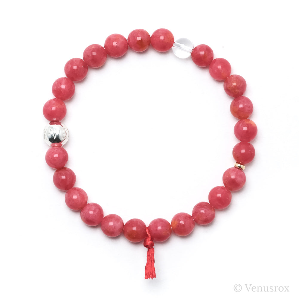 Rhodonite Bead Bracelet from Brazil | Venusrox