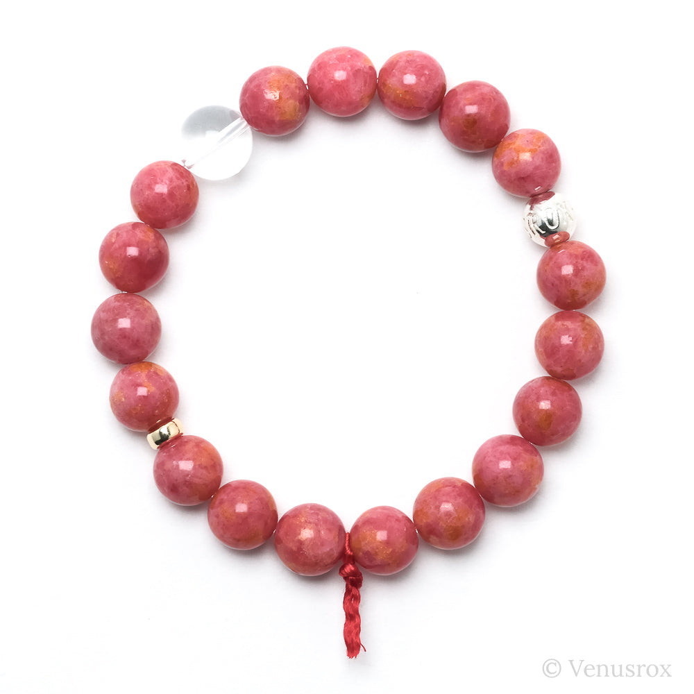 Rhodonite Bead Bracelet from Brazil | Venusrox