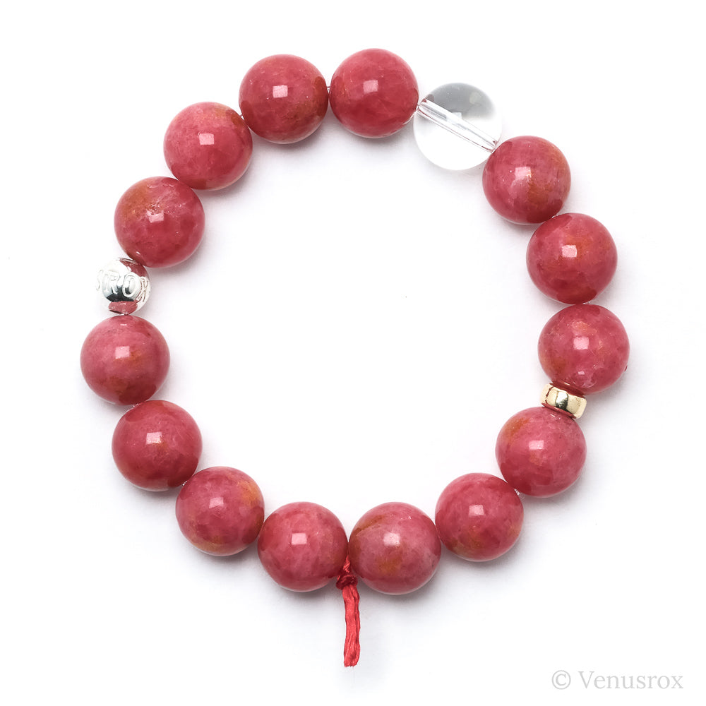 Rhodonite Bead Bracelet from Brazil | Venusrox