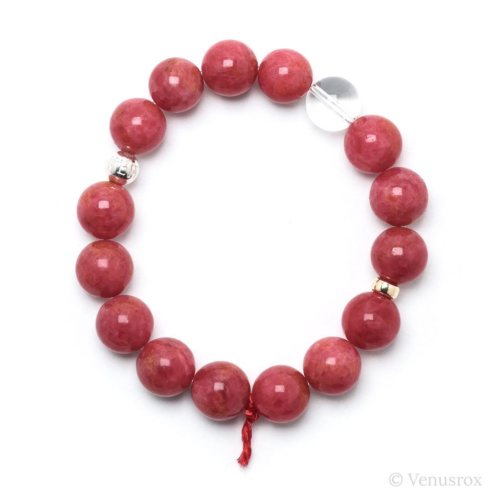 Rhodonite Bead Bracelet from Brazil | Venusrox