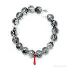 Tourmalinated Quartz Bead Bracelet from Brazil | Venusrox