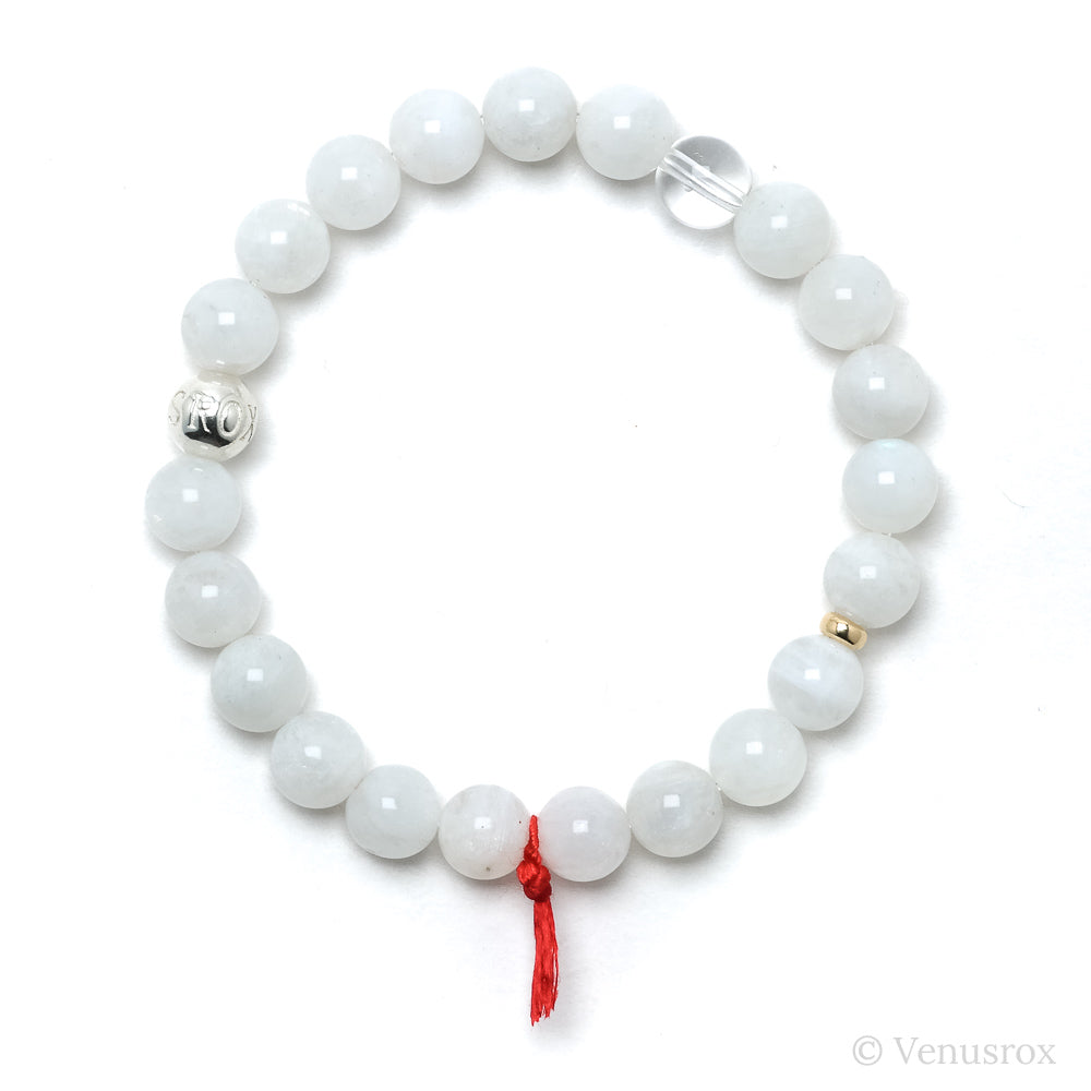 Rainbow Moonstone Bead Bracelet from India | Venusrox
