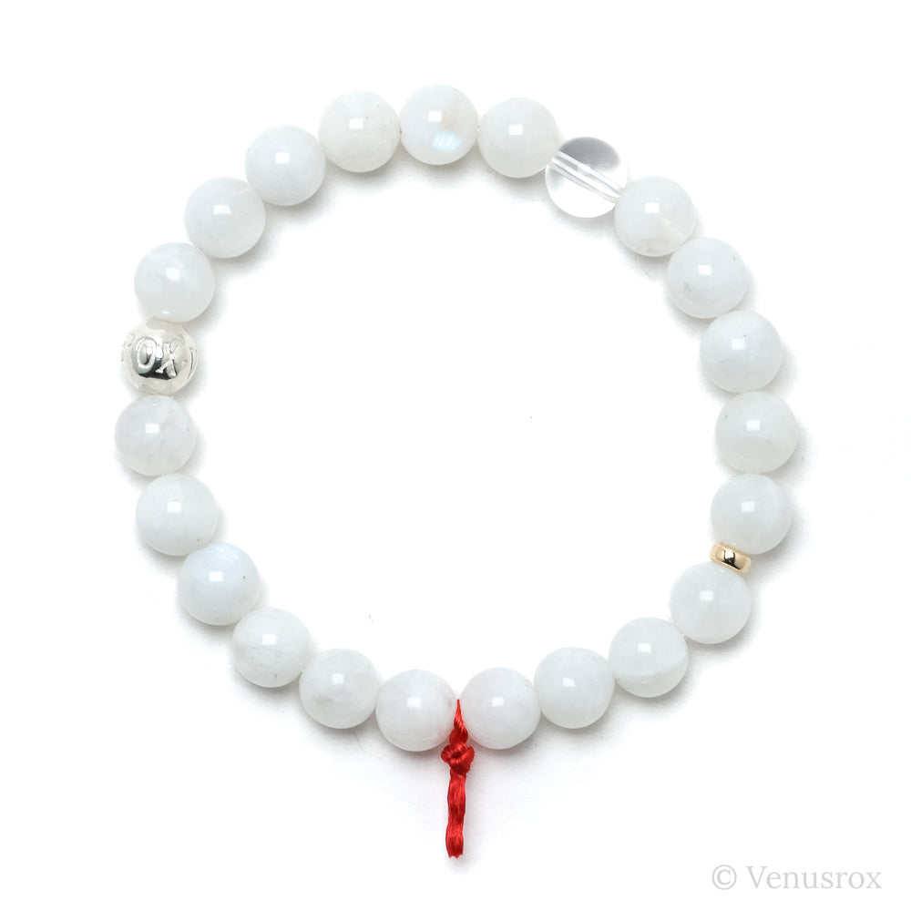 Rainbow Moonstone Bead Bracelet from India | Venusrox