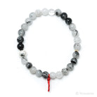 Tourmalinated Quartz Bead Bracelet from Brazil | Venusrox