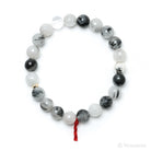 Tourmalinated Quartz Bead Bracelet from Brazil | Venusrox