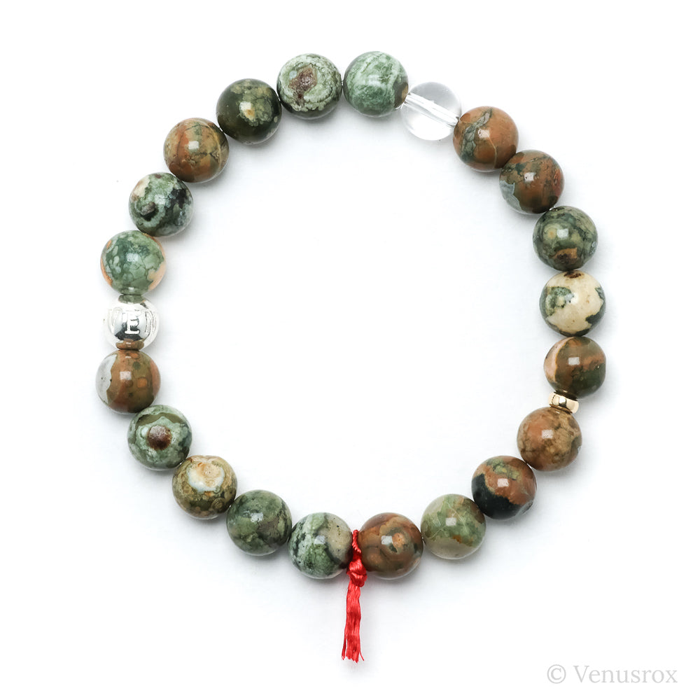 Rhyolite (Rainforest Jasper) Bead Bracelet from Australia | Venusrox