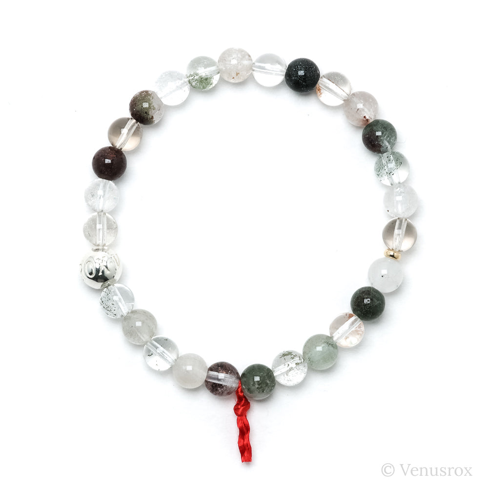 Chlorite/Lodalite Quartz Bead Bracelet from Brazil | Venusrox