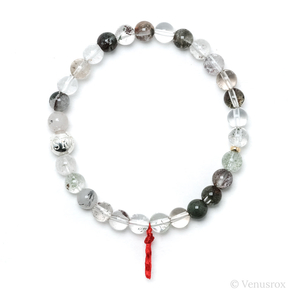 Chlorite/Lodalite Quartz Bead Bracelet from Brazil | Venusrox
