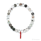 Chlorite/Lodalite Quartz Bead Bracelet from Brazil | Venusrox