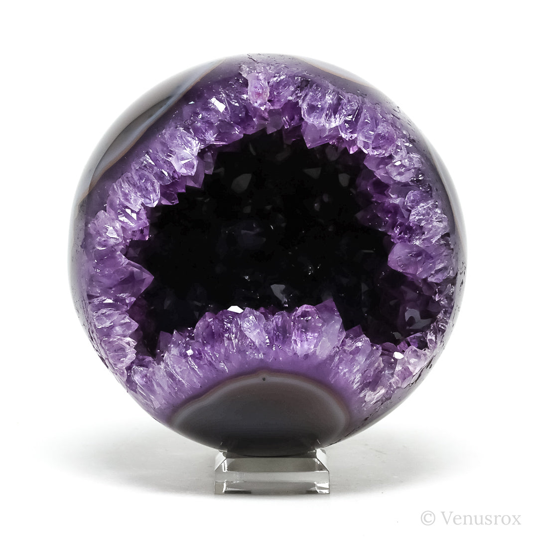 Amethyst with Agate Geode Sphere from Brazil | Venusrox