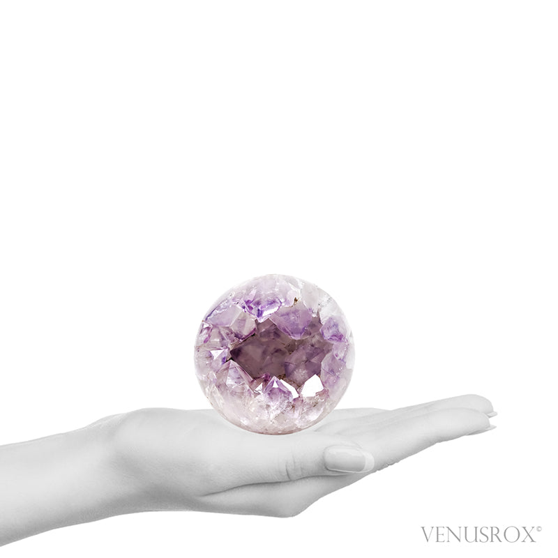 Amethyst with Clear Quartz & Agate Geode Sphere from Brazil  | Venusrox