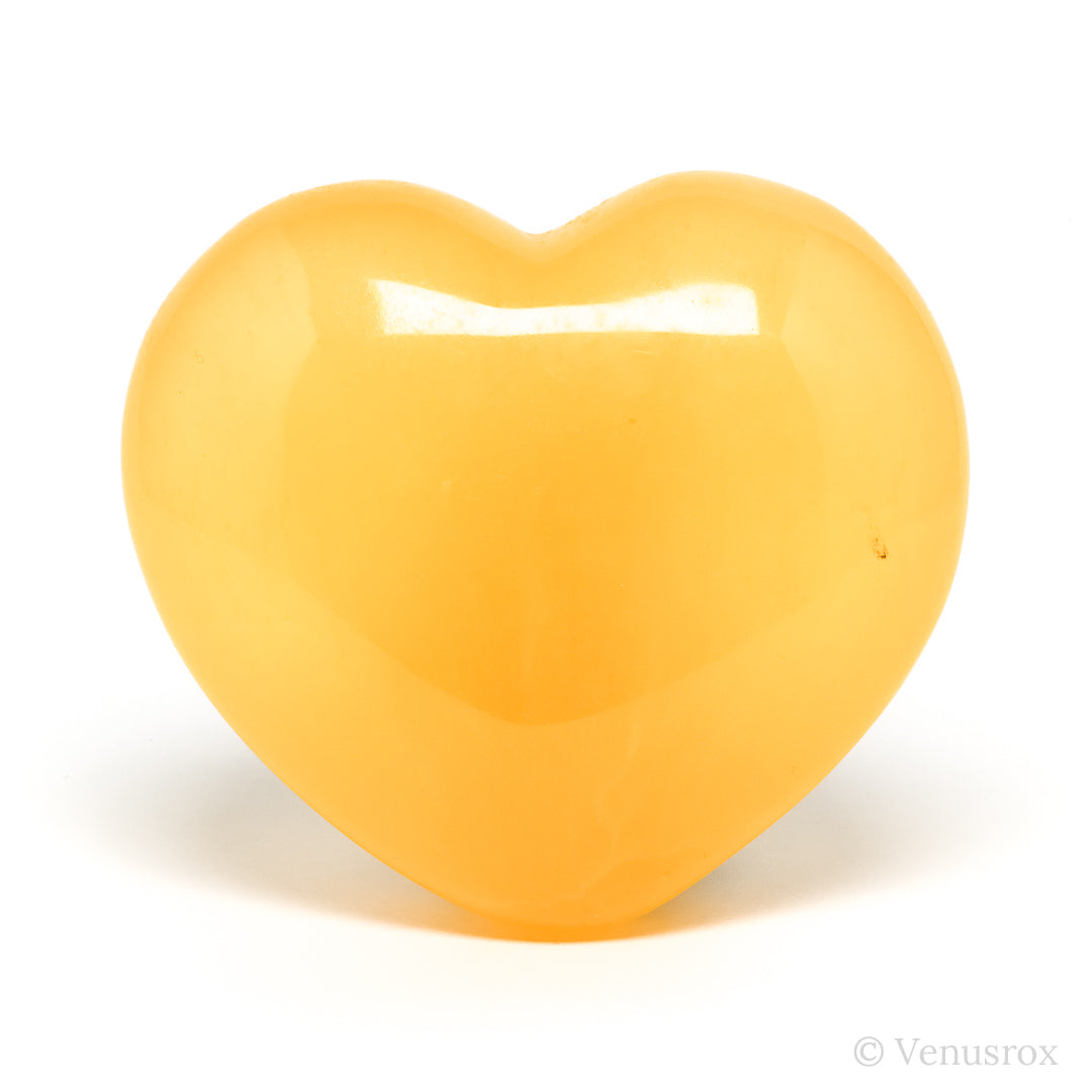 Orange Calcite Polished Heart from Utah, USA | Venusrox