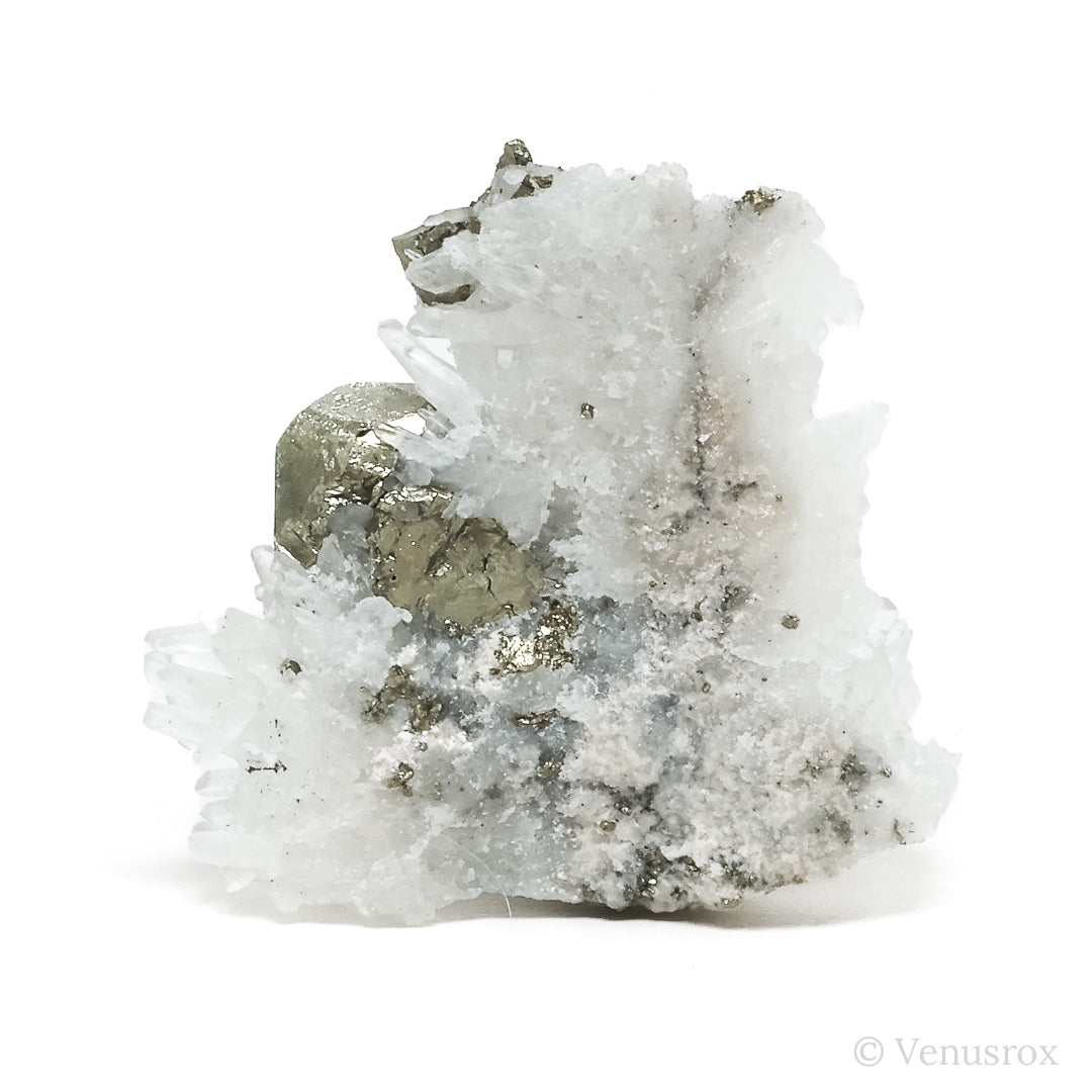 Pyrite with Quartz Natural Cluster from the Huanzala Mine, Huallanca District, Huánuco Department, Peru | Venusrox