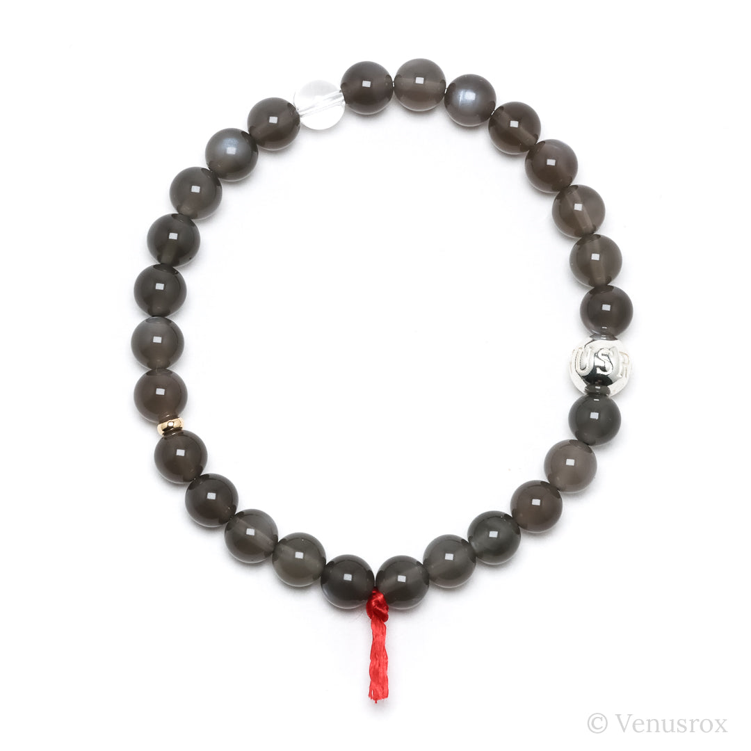Black Moonstone Bead Bracelet from India | Venusrox