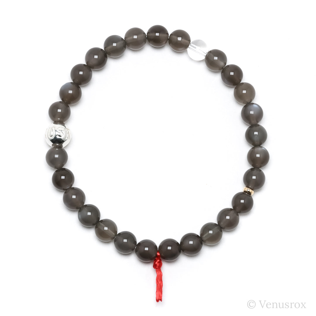 Black Moonstone Bead Bracelet from India | Venusrox