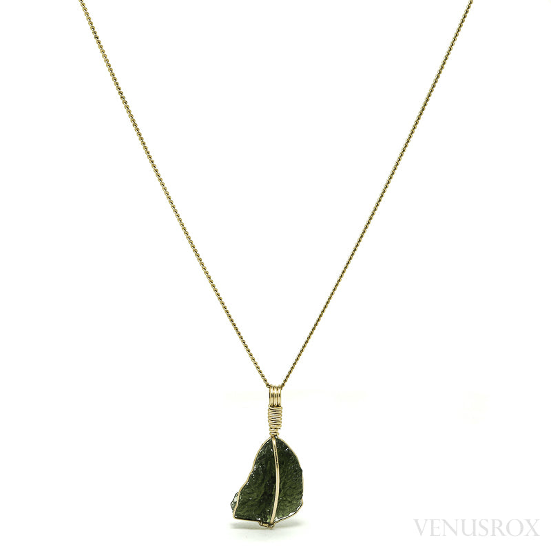 Natural Moldavite Crystal Pendant from Chlum, Czech Republic | Venusrox