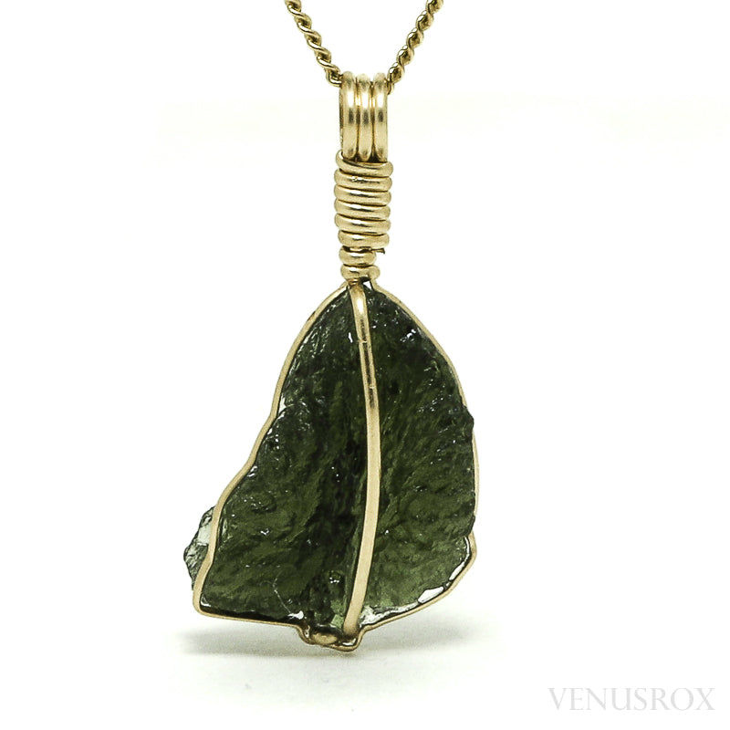 Natural Moldavite Crystal Pendant from Chlum, Czech Republic | Venusrox