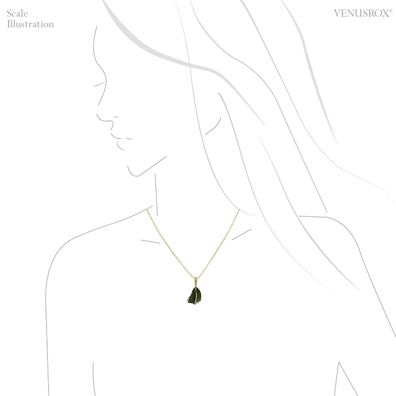 Natural Moldavite Crystal Pendant from Chlum, Czech Republic | Venusrox