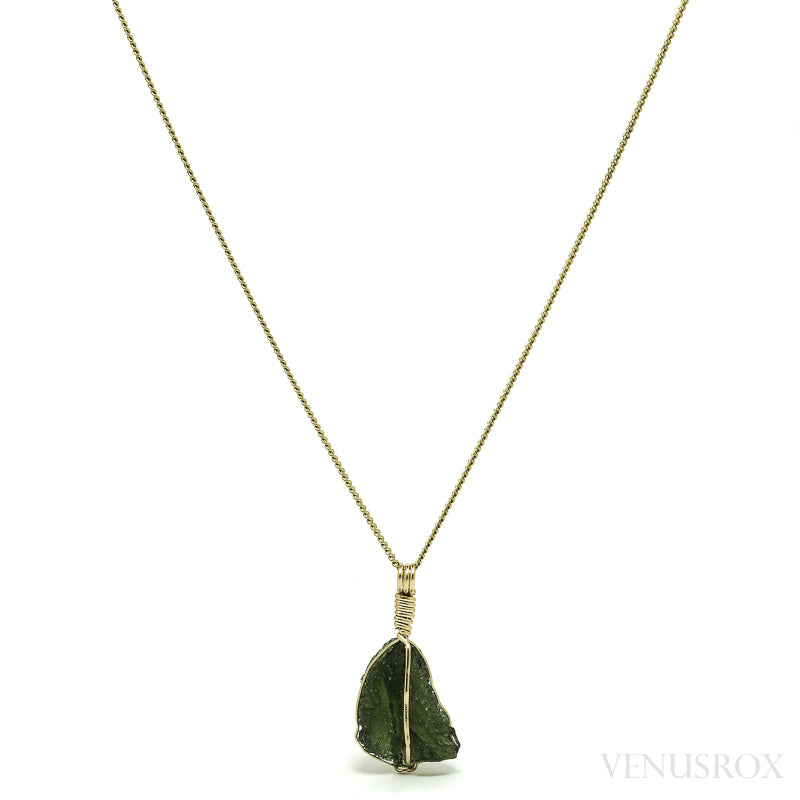 Natural Moldavite Crystal Pendant from Chlum, Czech Republic | Venusrox