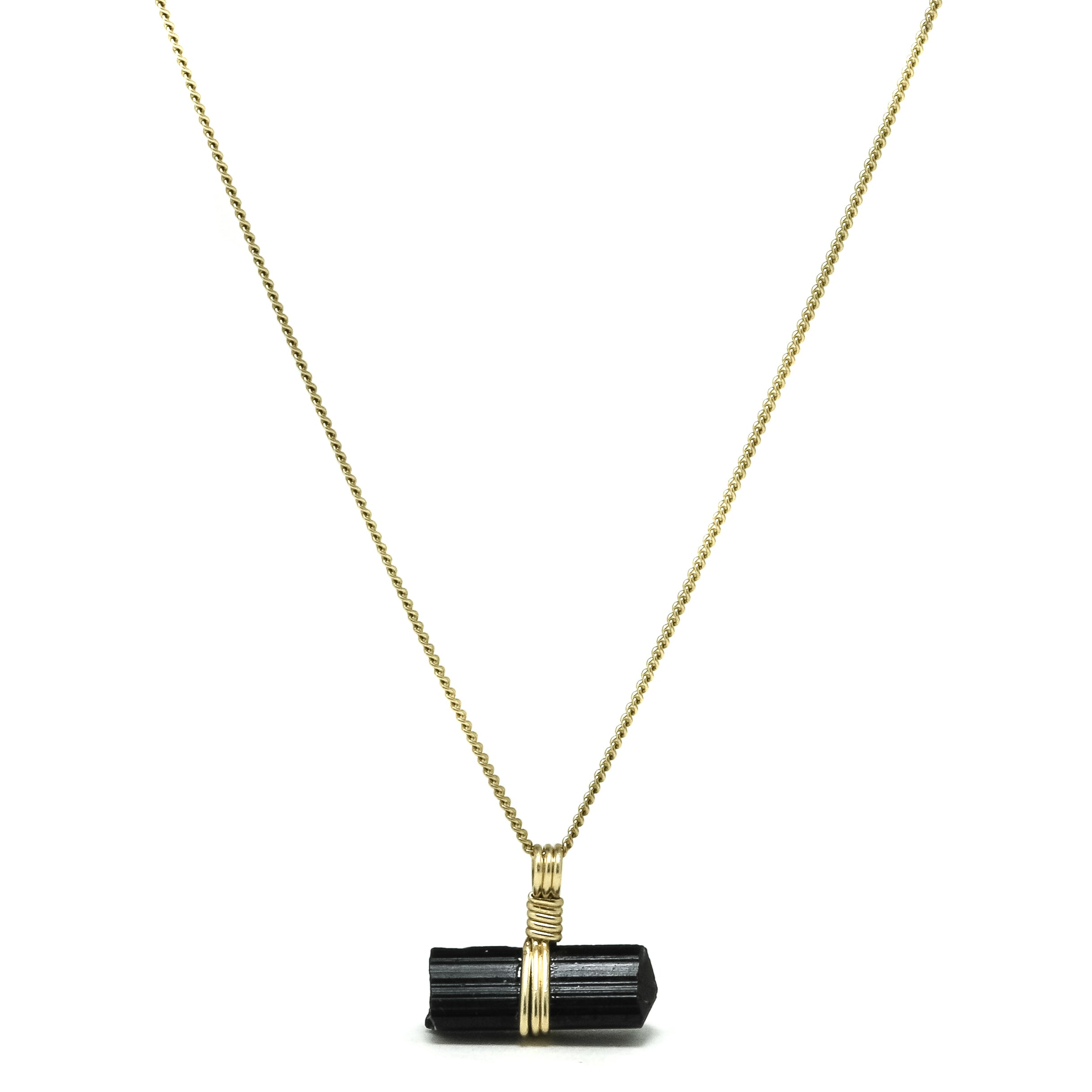 Black Tourmaline Natural Double Terminated Crystal Pendant from Brazil | Venusrox