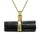 Black Tourmaline Natural Double Terminated Crystal Pendant from Brazil | Venusrox