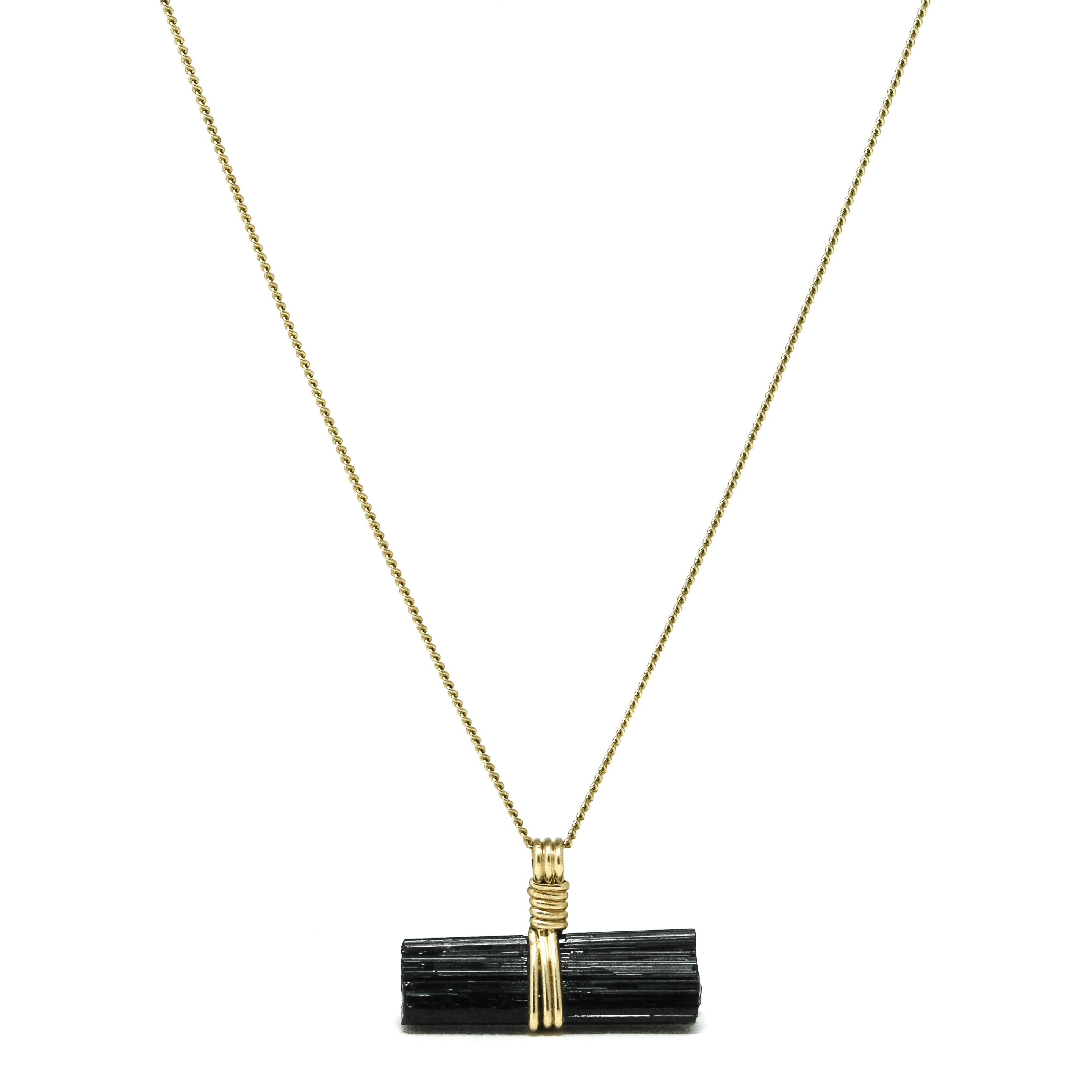 Black Tourmaline Natural Double Terminated Crystal Pendant from Brazil | Venusrox