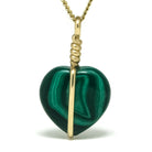 Malachite Polished Heart Pendant from the Democratic Republic of Congo | Venusrox