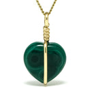 Malachite Polished Heart Pendant from the Democratic Republic of Congo | Venusrox