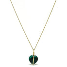 Malachite Polished Heart Pendant from the Democratic Republic of Congo | Venusrox