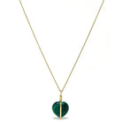 Malachite Polished Heart Pendant from the Democratic Republic of Congo | Venusrox