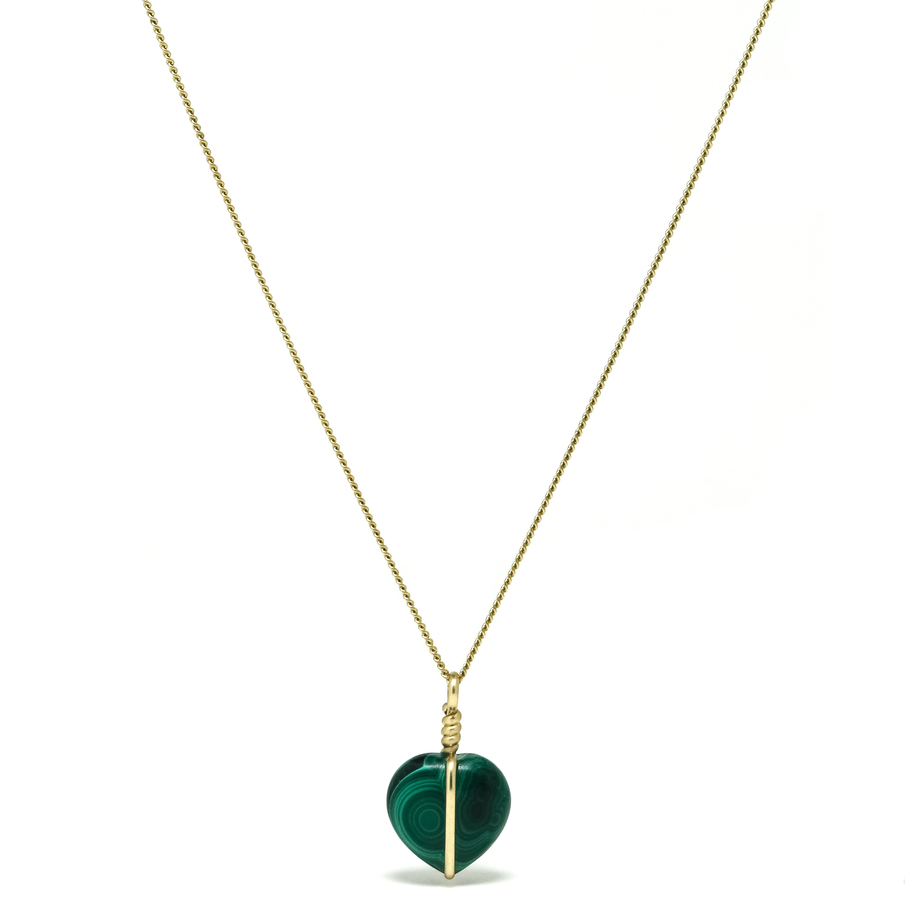 Malachite Polished Heart Pendant from the Democratic Republic of Congo | Venusrox