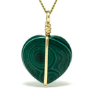 Malachite Polished Heart Pendant from the Democratic Republic of Congo | Venusrox