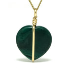 Malachite Polished Heart Pendant from the Democratic Republic of Congo | Venusrox