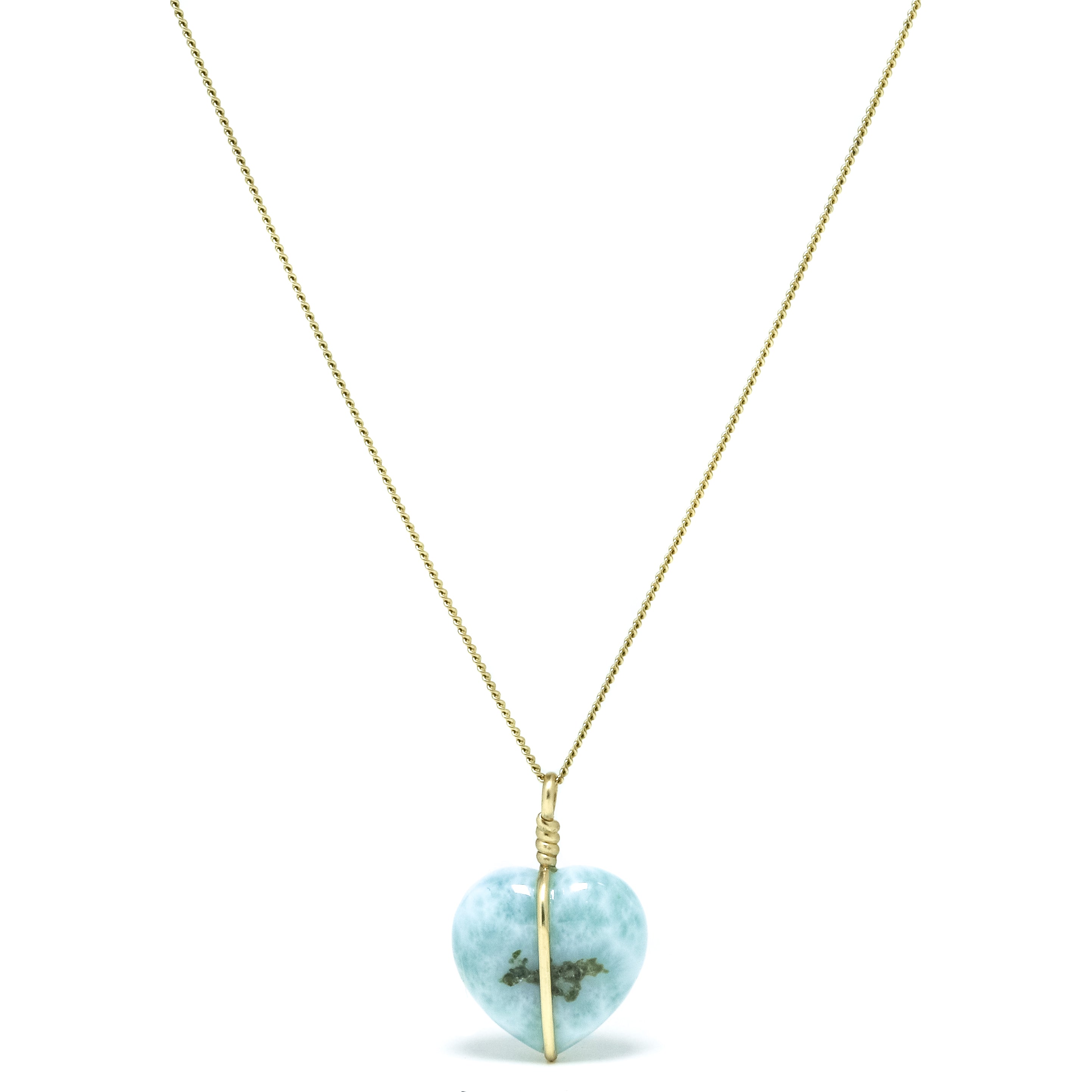 Larimar Polished Crystal Pendant from Dominican Republic, Caribbean Sea | Venusrox