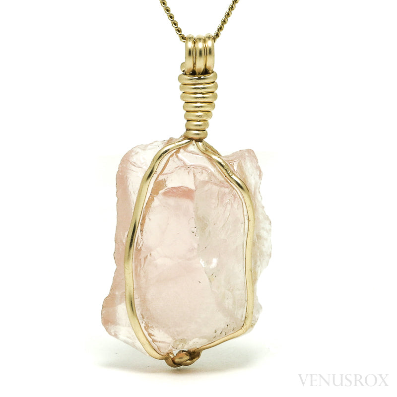 Rose Quartz Natural Crystal Pendant from Brazil | Venusrox