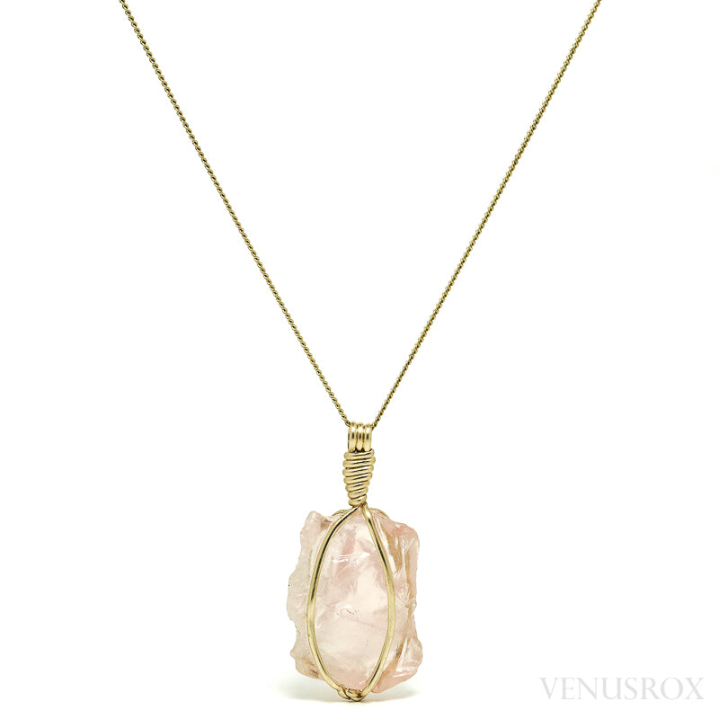 Rose Quartz Natural Crystal Pendant from Brazil | Venusrox
