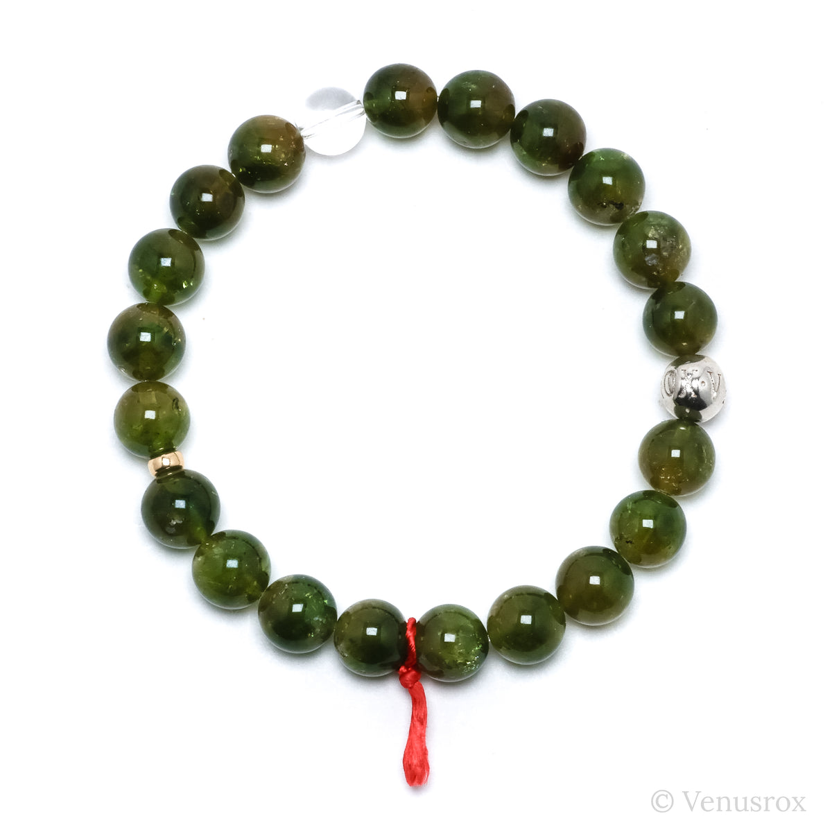 Green Tourmaline Bead Bracelet from Mozambique | Venusrox