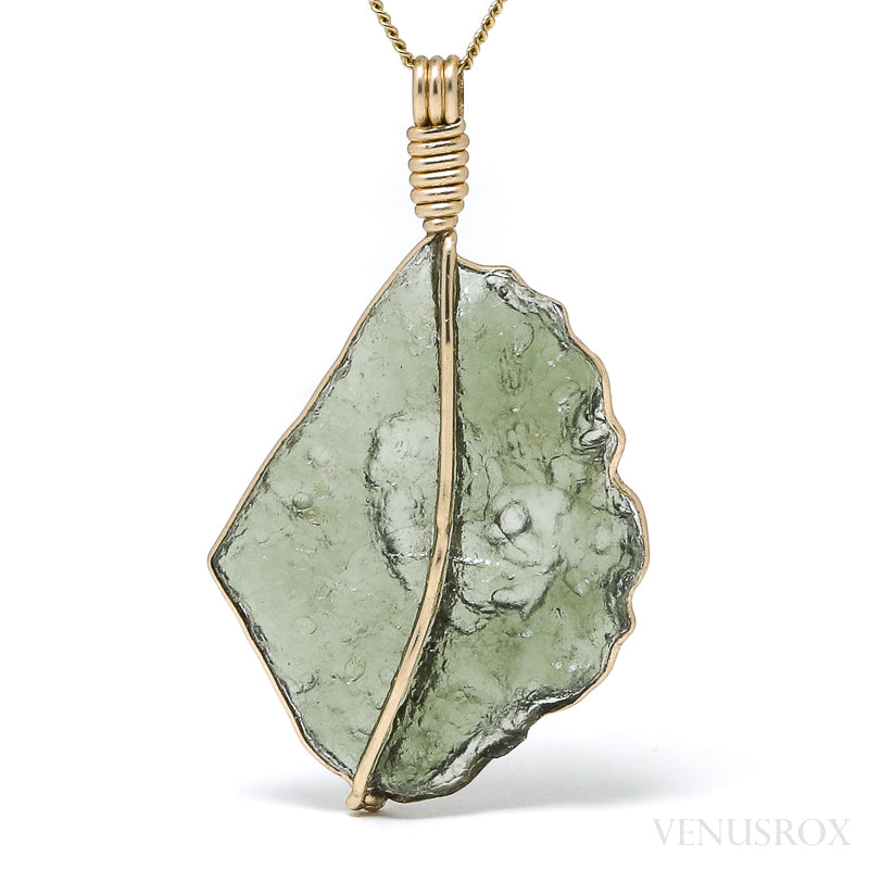 Natural Moldavite Crystal Pendant from Chlum, Czech Republic | Venusrox
