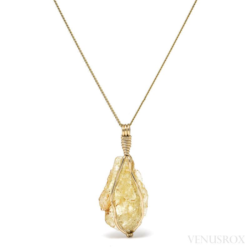 Yellow Danburite Crystal Pendant from Tanzania | Venusrox