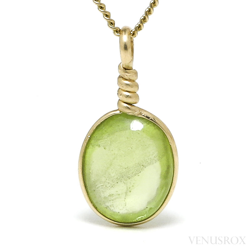 Peridot Polished Crystal Pendant from the Kaghan Valley, Pakistan | Venusrox