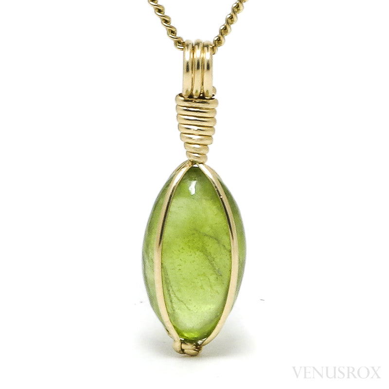 Peridot Polished Crystal Pendant from the Kaghan Valley, Pakistan | Venusrox