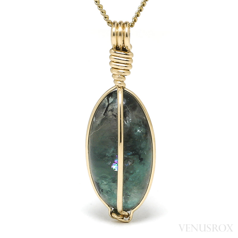 Fluorite/Galena Polished Crystal Pendant from Diana Maria Mine, England | Venusrox
