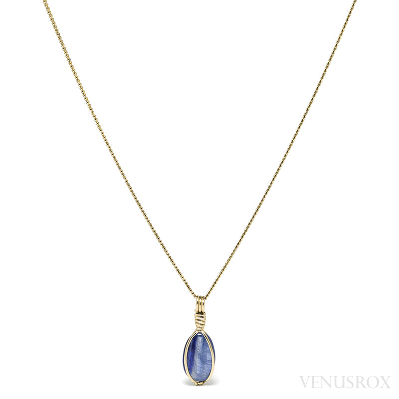 Blue Kyanite Polished Crystal Pendant from Nepal | Venusrox