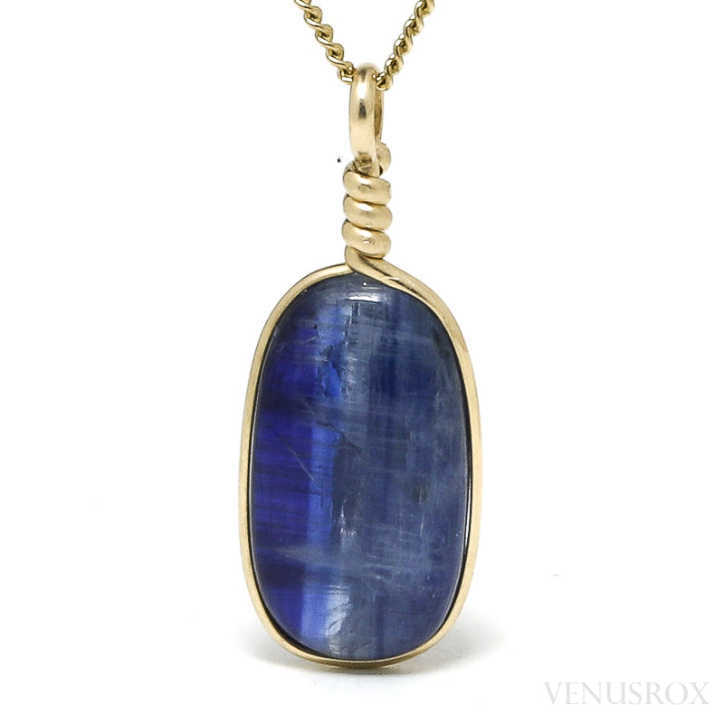 Blue Kyanite Polished Crystal Pendant from Nepal | Venusrox