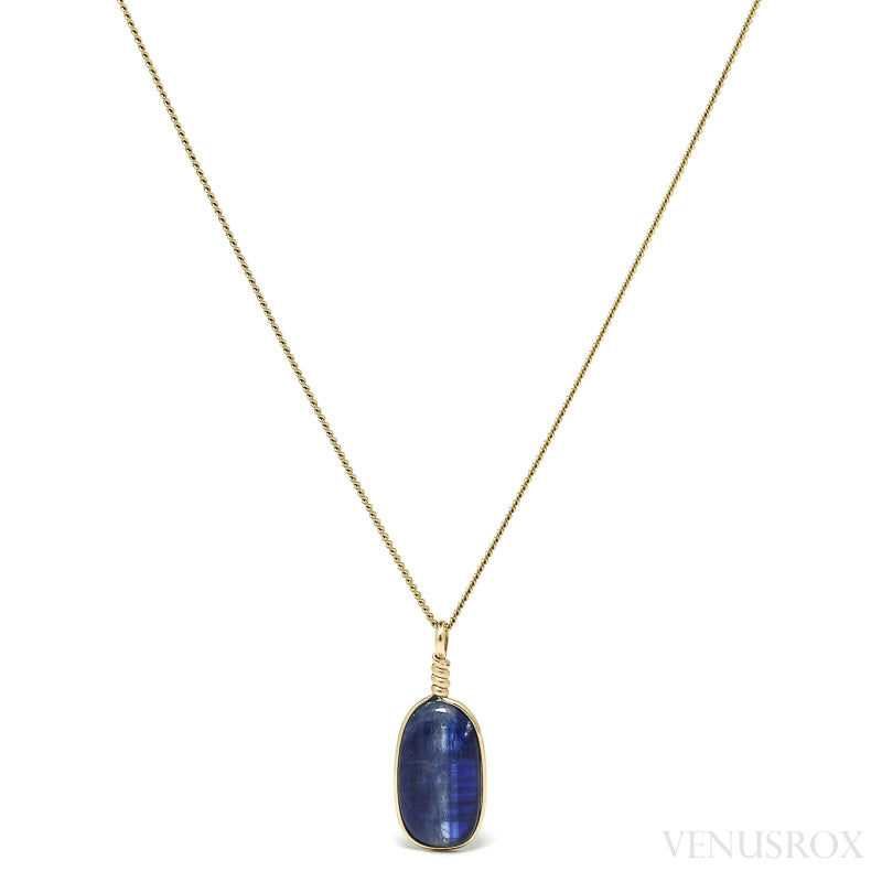 Blue Kyanite Polished Crystal Pendant from Nepal | Venusrox