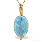 Larimar Polished Crystal Pendant from Dominican Republic, Caribbean Sea | Venusrox