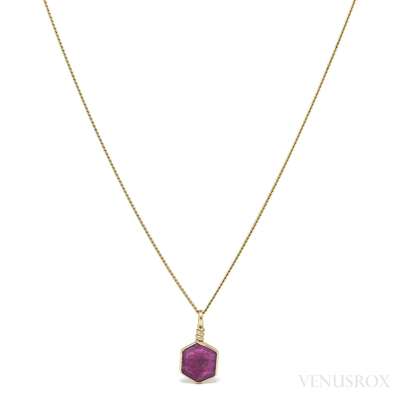 Ruby Polished Crystal Pendant from India | Venusrox