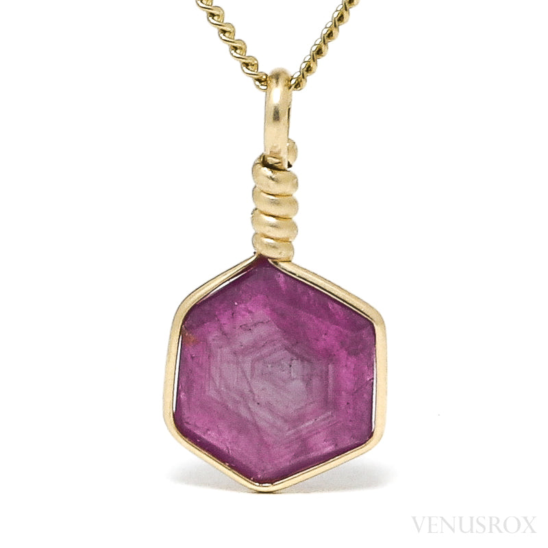 Ruby Polished Crystal Pendant from India | Venusrox