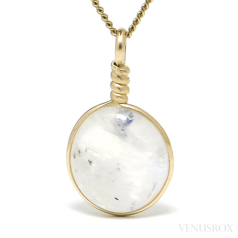 Rainbow Moonstone Polished Crystal Pendant from India | Venusrox
