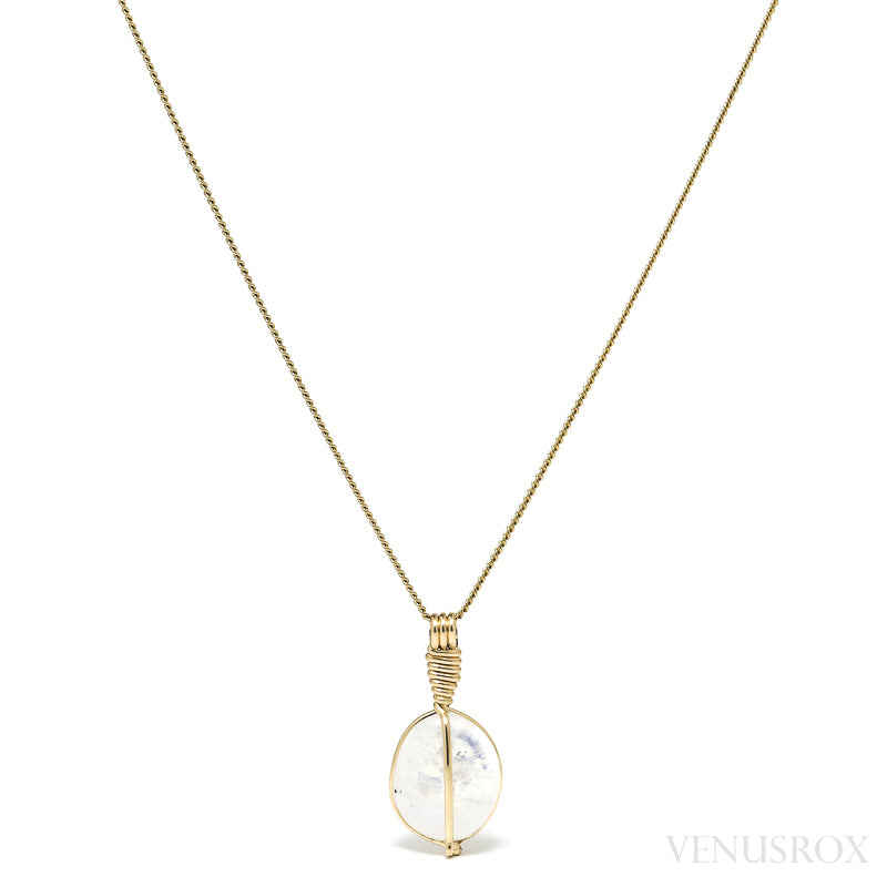 Rainbow Moonstone Polished Crystal Pendant from India | Venusrox